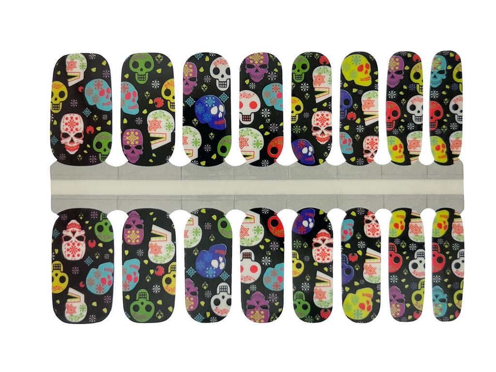 Colorful Skulls - Nail Wrap Set