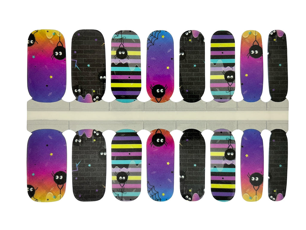 Colorful Spiders - Nail Wrap Set