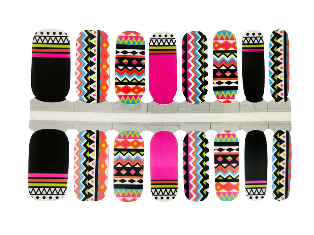Bright Mexican Pattern - Nail Wrap Set