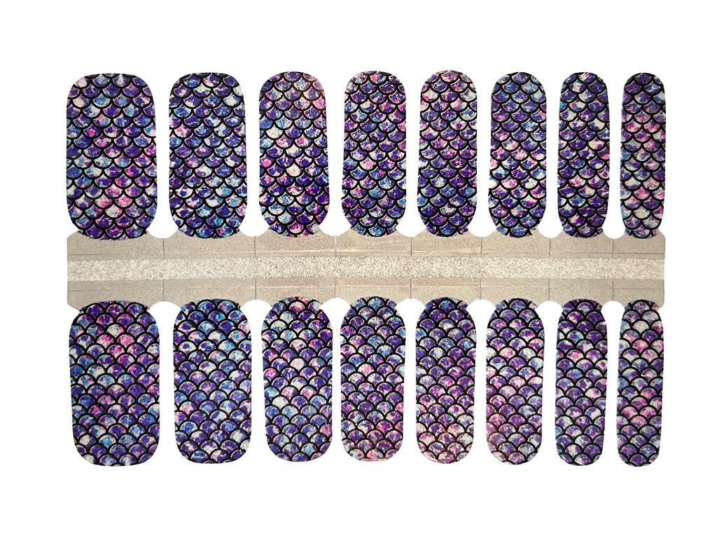 Purple Reflective Scales - Nail Wrap Set