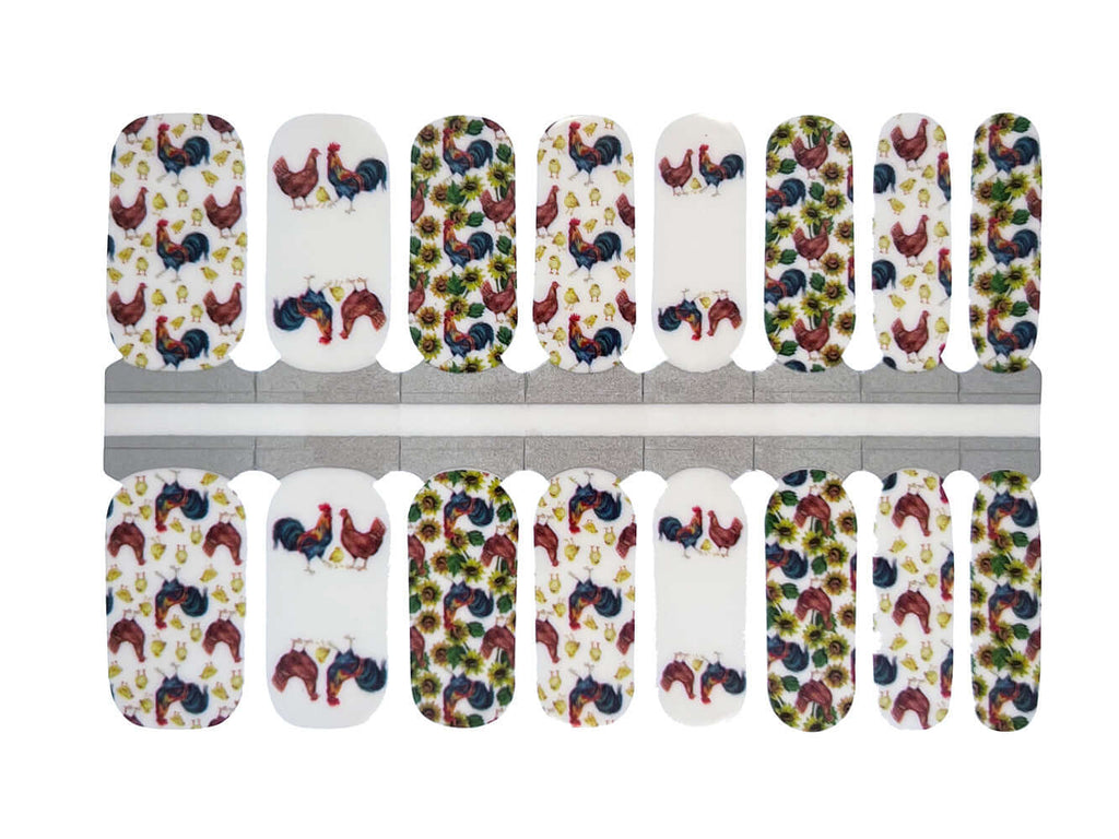 Chickens & Roosters - Nail Wrap Set