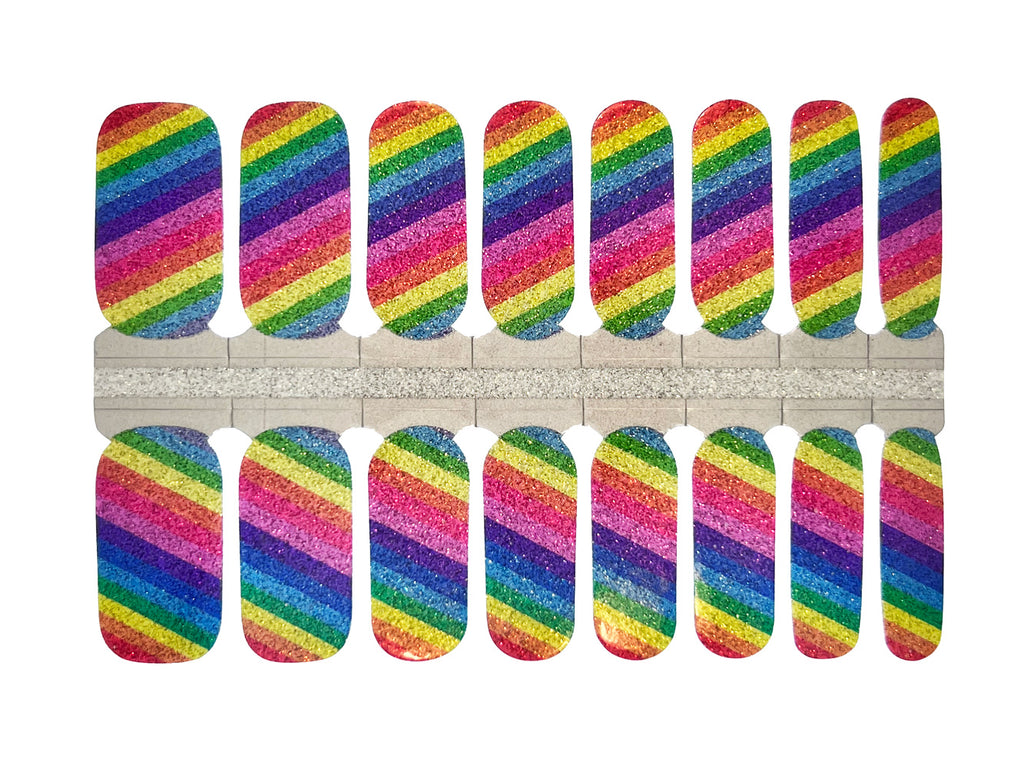 Glitter Rainbow - Nail Wrap Set
