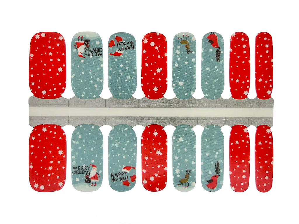 Merry Christmas and Happy New Year - Nail Wrap Set