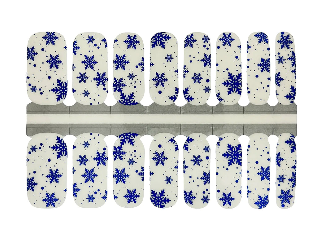 White and Blue Snowflakes - Nail Wrap Set