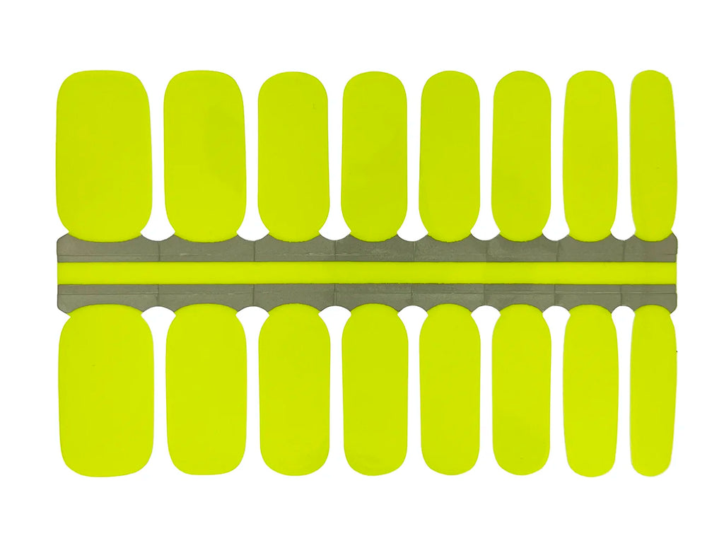 Yellow Neon Solid - Nail Wrap Set