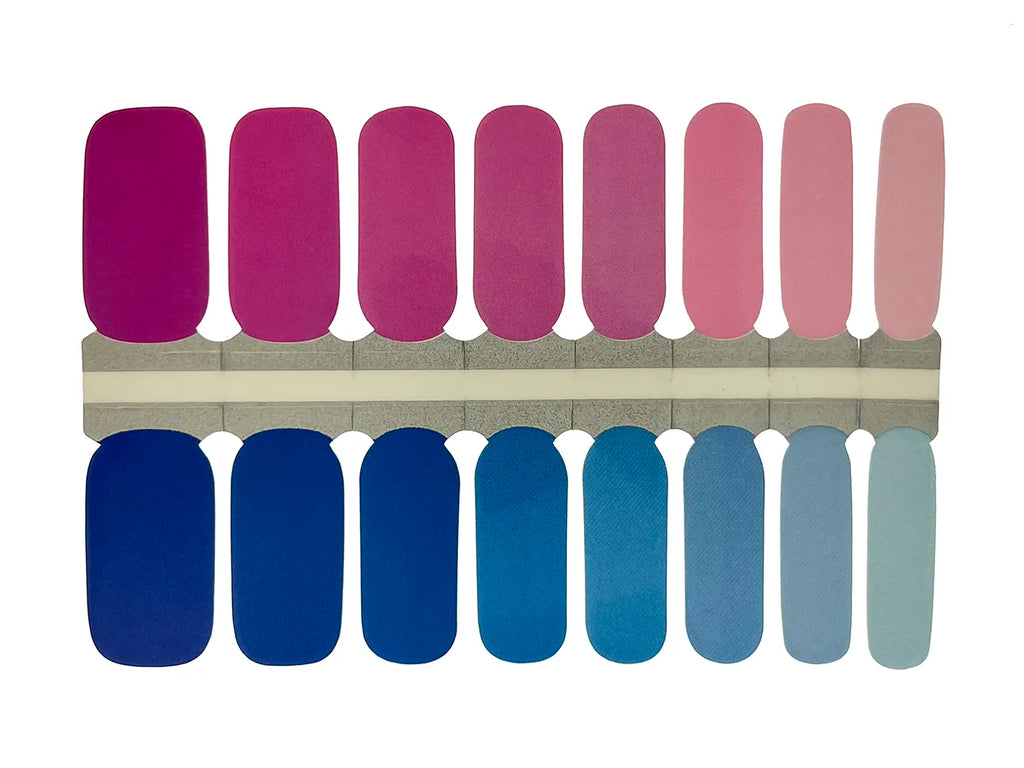 Shades of Pink and Blue - Nail Wrap Set