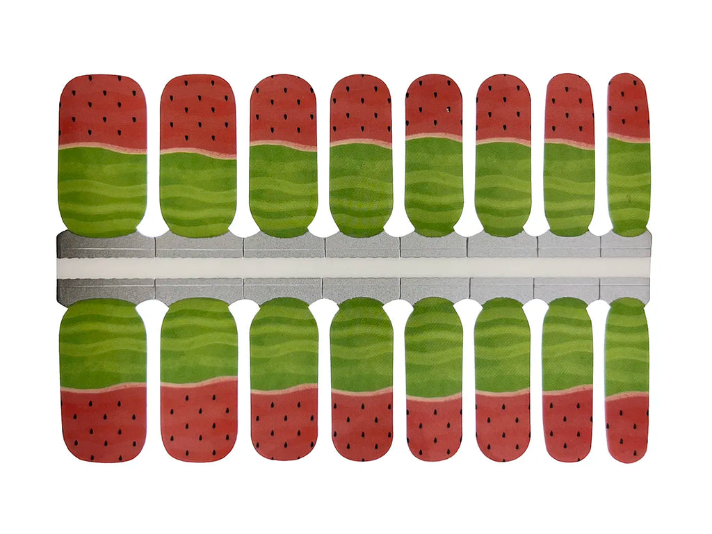 Pink and Green Watermelon Delight - Nail Wrap Set